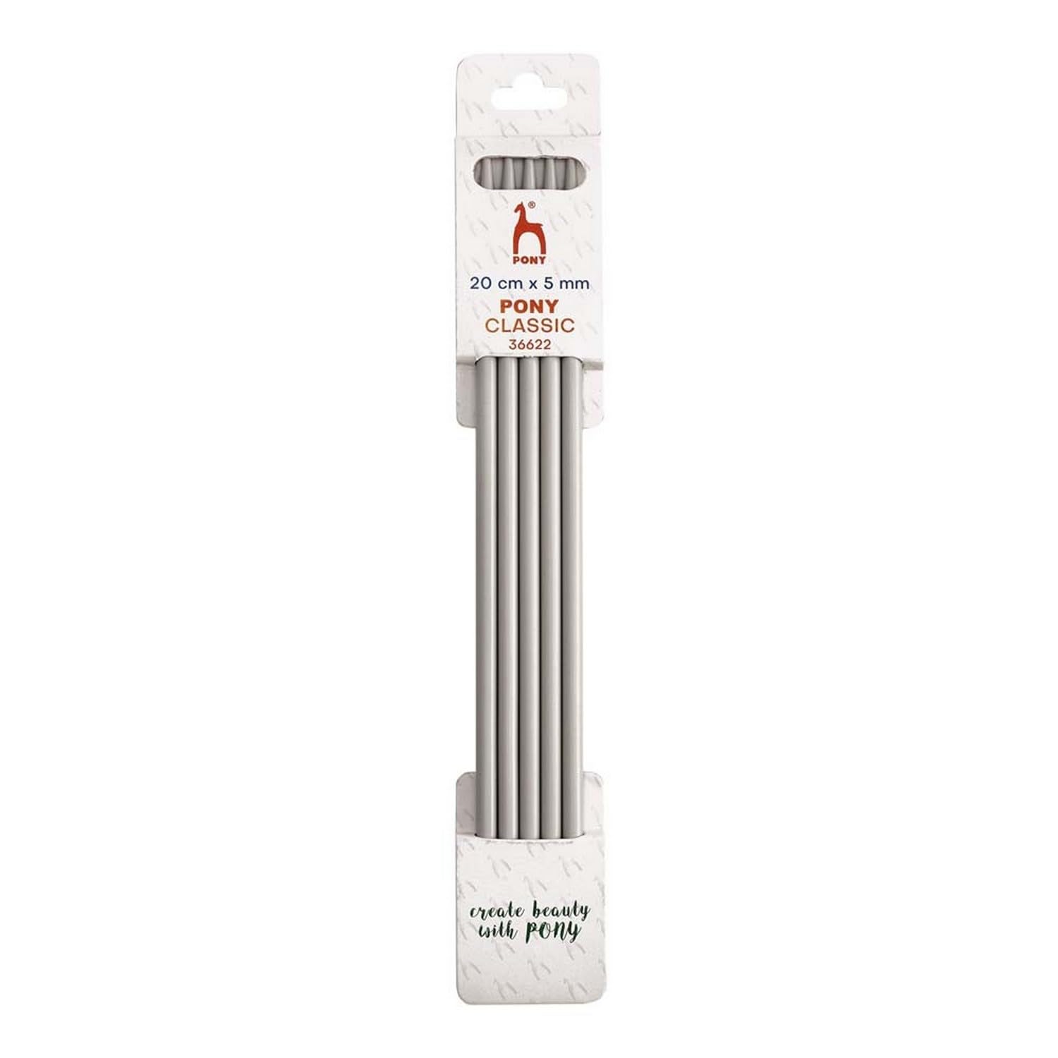 Pony Classic Double Pointed Needles Aluminium 20cm 5mm - 1pc