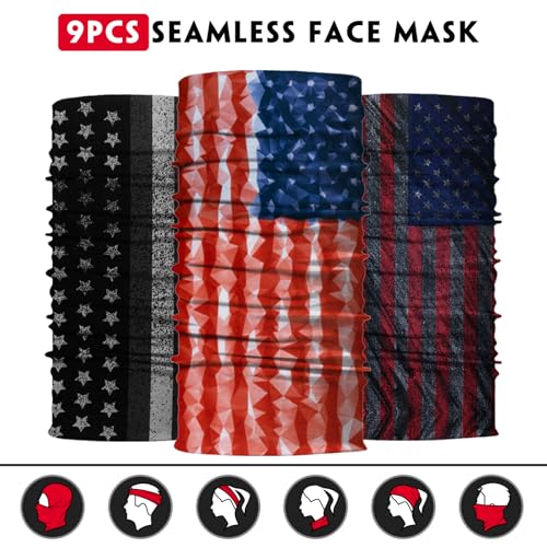 Image of Neck Gaiter for Men Women Headwear Bandana Head Wrap Face Scarf Mask Cover Warmer Balaclava-Seamless & Versatile