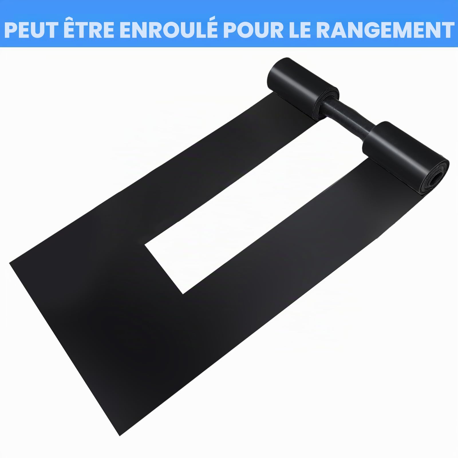 Pochoir en silicone pliable et réutilisable pour peinture de parking et lignes de trottoir, 233,7 x 10,2 cm, noir