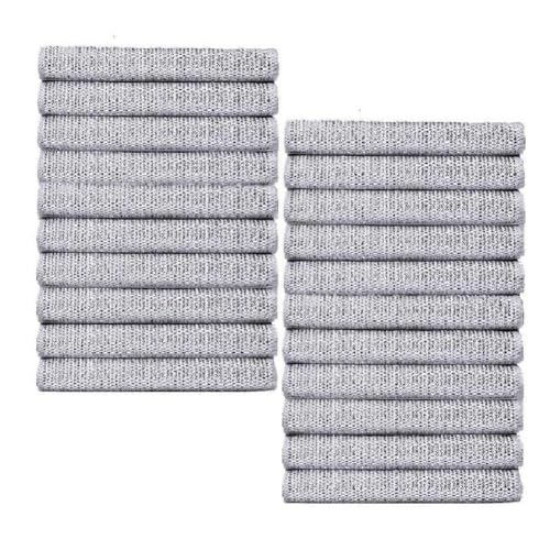 Set di 20 stracci per lavare i piatti, a doppio strato, multifunzione, antigraffio, per strofinacci, stoviglie in metallo