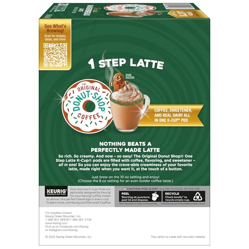 The Original Donut Shop One Step Latte, Frosted Gingerbread, Keurig Single Serve K-Cup Pods, 20 Count - image 6