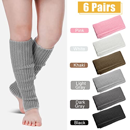 Image of Sintege 6 Pairs Kawaii Leg Warmers Japanese Style Knitted Loose Socks Leg Warmers for Girls Women Lolita Costume School