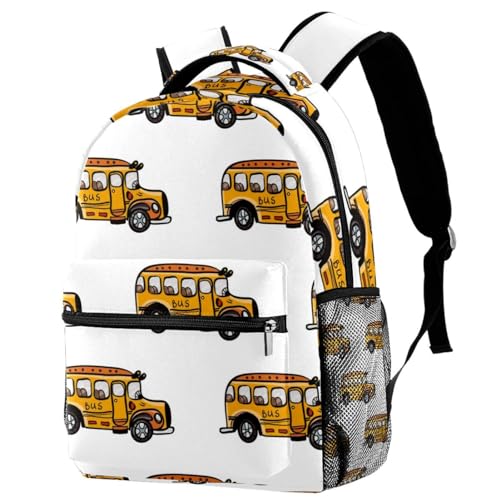 Sac à dos école bus scolaire multicolore pour fille et garçon 40cm