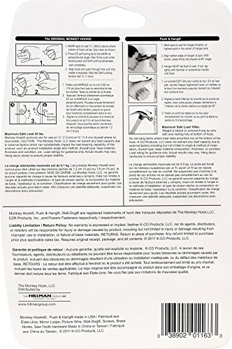 Image of OOK Monkey Hook Picture Hanging Kit, Up to 35 lbs 15 Piece Kit, 591819