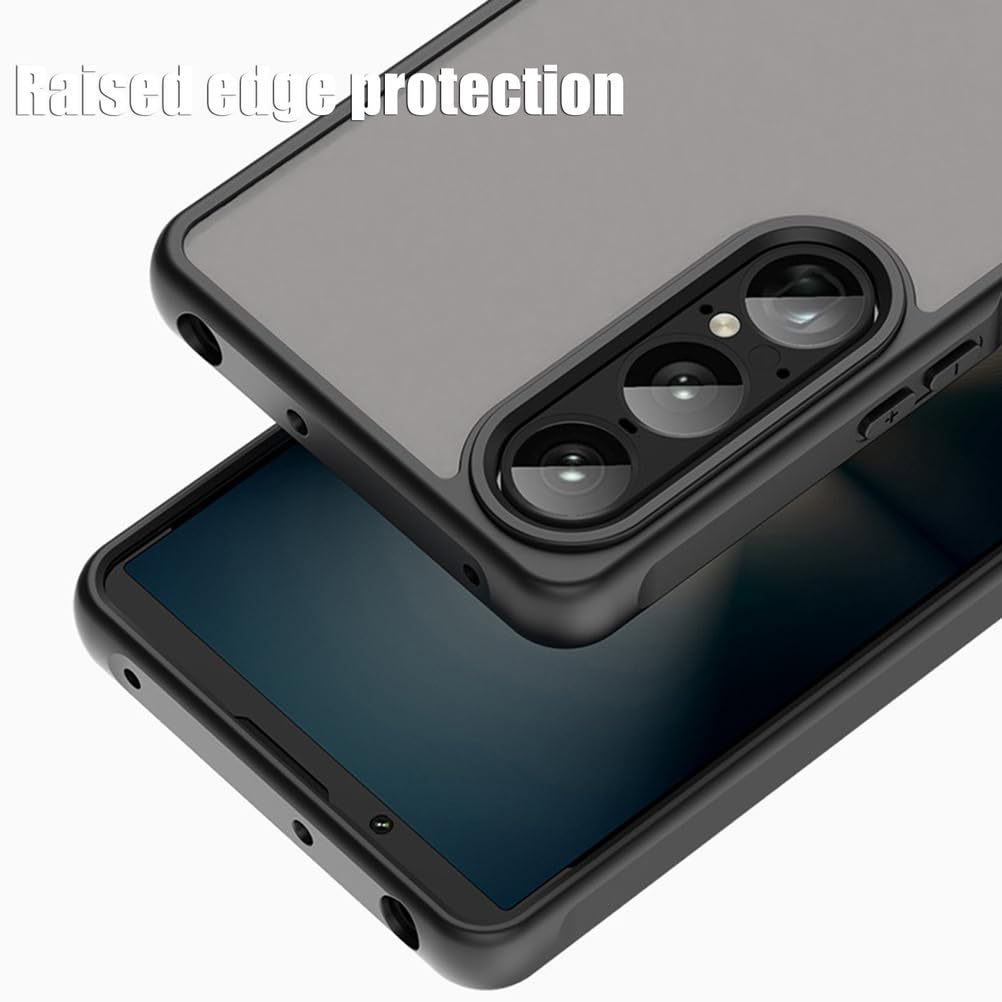 Ligero Caso para Sony Xperia 1 VII, Mate Translúcida PC Antigolpes Prueba de Golpes Parachoques Ultra Delgado Funda de Móvil,Azul,Xperia 1 VII