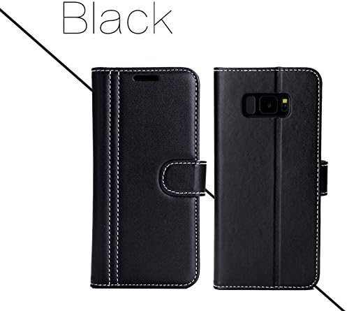 ProCase Galaxy S8 Case, Folio Folding Wallet Case with Flip Cover and Stand, Credit Card Slots and Kickstand Protective Case for Galaxy S8 2017 -Black