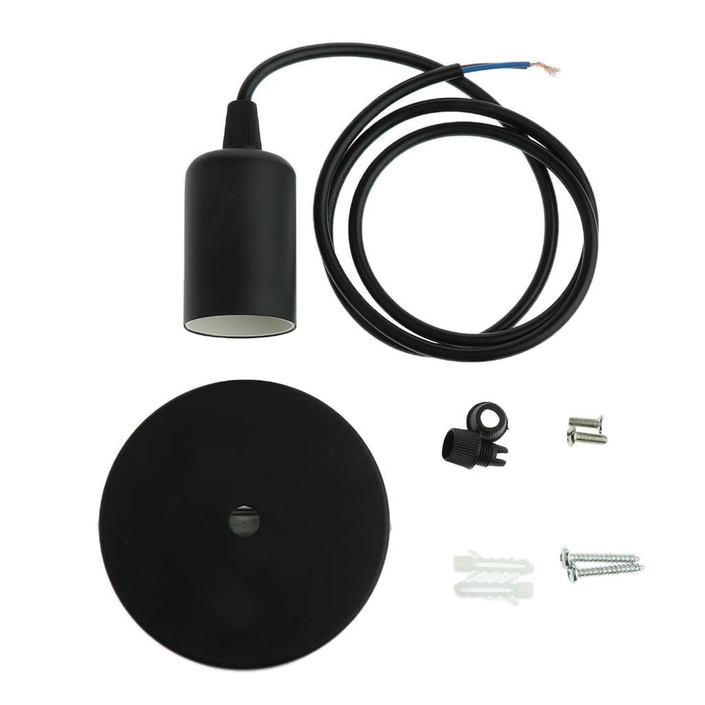 MYADDICTION 1 Pc Ceiling Lamp/Pendant Light Holder for E27 Screw-Type Bulb Light Black-image-44