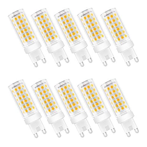 G9 LED Light Bulb, 9W (70W Halogen Equivalent),G9 Bulbs for Home Lighting, SMD 2835 LED Lamps 700LM AC220V-240V, Non-Dimmable, LED Bulb Warm White 3000K,10-Pack Cover