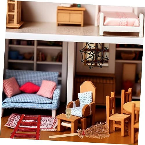 BESPORTBLE 1 Satz Mini-Spielzeug Halloween-Figuren Halloween-partygeschenke Halloween-wohnkultur Mini-hauszubehör Mini-Hexenbesen Mini-schädelkopf Hexenkessel Ob11 Puppenhaus Modell Plastik – Bild 3