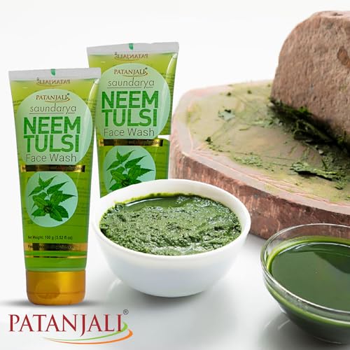 Image of Patanjali Neem Tulsi Face Wash 100gm - Pack of 2