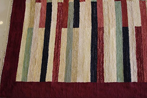 Rugstc 6'0 X 9'1 Gabbeh Area Rug Made Using Vegetable Dyes With Wool Pile - Gabbeh Design | 100% Original Hand-Knotted Multicolored | A 6X9 Rectangular Double Knot Rug #TOP3
