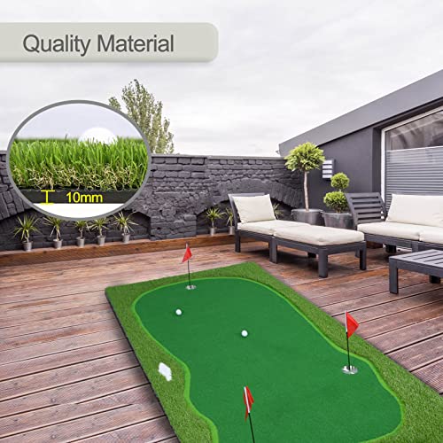 Image of Golf Putting Green, Practice Putting Green Mat, Large Professional Golfing Training Mat for Indoor Outdoor