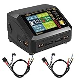 ハイテック Multi Charger X2 AC PLUS 800 50th anniv. リポ競技セット (角型リポ充電用ケーブル2本セット) ブラック 日本正規品 44339-CA