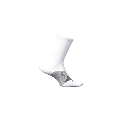 Feetures Elite Light Cushion Mini Crew Crew Cut Socks Shoes White 1