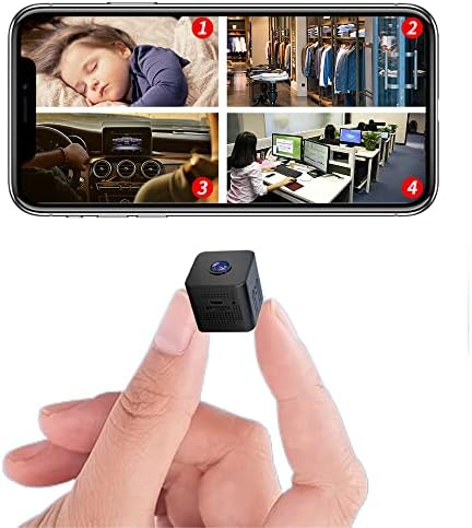 Home Indoor Security Camera Wireless Smart Door Camera 1080P WiFi Camera Nanny Dog Pet Body Room Cameras Small Dome Camera for Security Build-in Battery Outdoor Camera with Night Vision/App Control