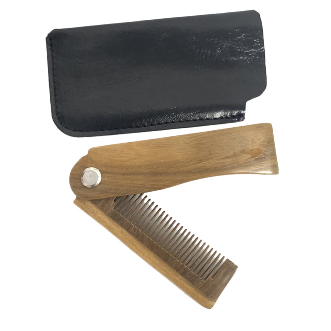 MAGICLULU 5 Set Pettine Per Baffi in Legno Pettine Per Tascabile Pieghevole Accessorio Per Barba Portatile Per Salone Di Casa