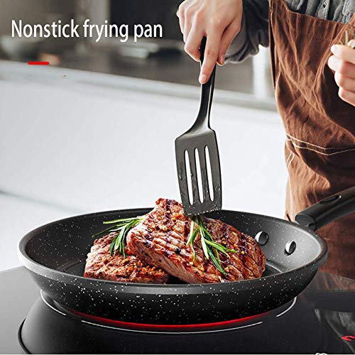 GUHPZA kitchen gourmet making pan,Frying Pan,Cookware,Wok,Non Stick Fry Pan,with Tempered Glass Cover, non-scalding Handle, Universal for Gas Induction Cooker, Easy to - Image 6