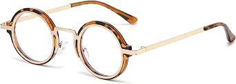 Classic Round Glasses for men women Circle Blue Light Eyeglasses Hippie Style Non Prescription Eyewear