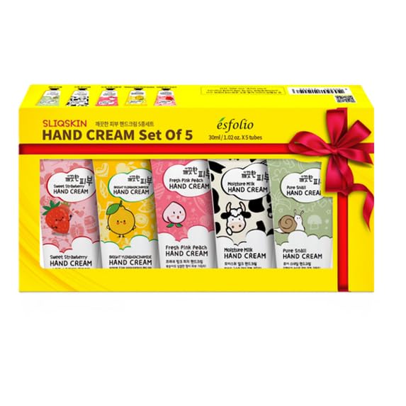 Amazon.com : esfolio Sliqskin Hand Cream Set of 5 – Lightweight