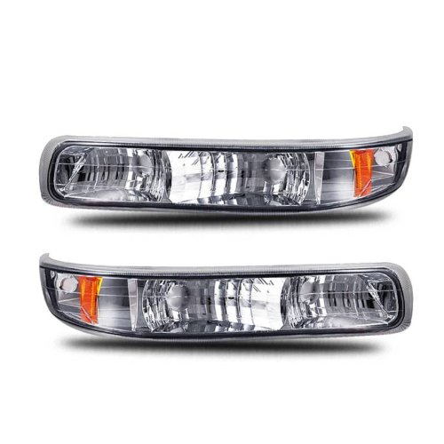 SPPC Bumper Lights Euro Clear Amber For Chevy Silverado - (Pair) Driver Left and Passenger Right Side Replacement