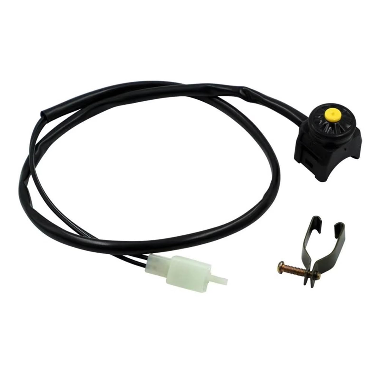 Interrupteur D'arrêt d'urgence pour Moto Bouton Poussoir pour Rouge Klaxon Démarreur Moto Tout-Terrain Double Sport pour Guidon De 22 Mm Interrupteur Démarrage Bouton de démarrage Moto(Yellow)