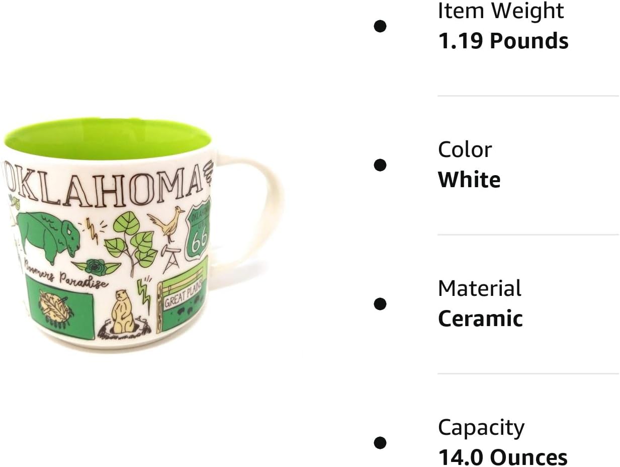 Starbucks OKLAHOMA 2018 Been There Series Ceramic Coffee Cup