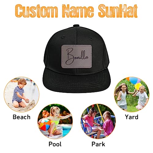 Custom Baseball Cap Personalized Gifts: Infant Baby Name Leather Patch Hat - Toddler Trucker Hats for Kids Boys Girls3