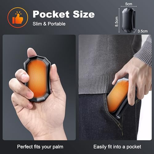 Hand Warmers Rechargeable 2 in 1 Magnetic,Electric Portable Pocket Heater 2 Pack, 3 Adjustable Heating Modes USB Pocket Warmer for Outdoor Winter Sports - image 6