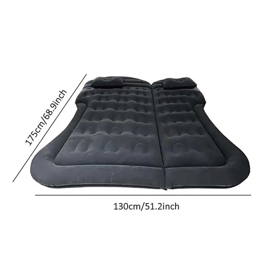 Letto Gonfiabile per Auto per VW Golf Sportsvan 2014-2020,Materasso Gonfiabile da Viaggio,Materasso per Bagagliaio del Sedile Posteriore,Letto Ad Aria,Black-Black