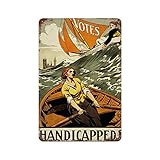 Handicapped! Votes Frauenwahlrecht Vintage Suffragette-Poster Neuheit Busted Knuckle Garage...