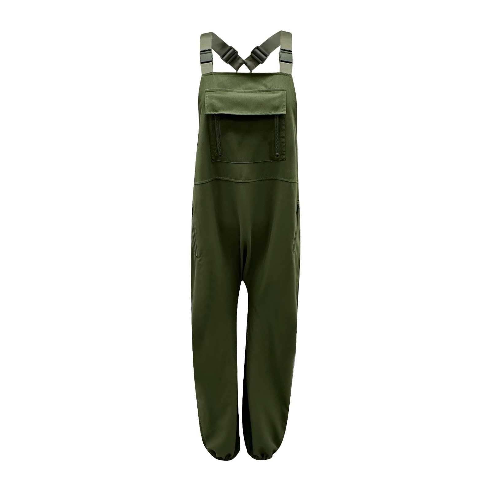 Generisch Salopette da donna in tinta unita, pantaloni da lavoro, comodi, casual, traspiranti, per individualità, slim fit, con bretelle, ad asciugatura rapida, classica, da donna
