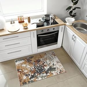 Keen Home Design Area Rugs – 2×3 Non-Shedding, Abstract Rugs for Kitchen, Living Room, Bedroom, Dining Room, Entryway – Size: 2′ x 3′, Multi