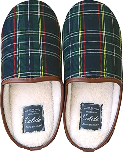 ダイカイ スリッパ 秋冬 レディース インナー ボア おしゃれ ロイヤルチェック GR M外寸27.5cm Calida 73261