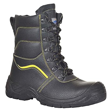 Portwest FW05BKR43 Steelite Fur Lined Protector Boot, S3 CI, Regular, Size: 43/1, Black Cover