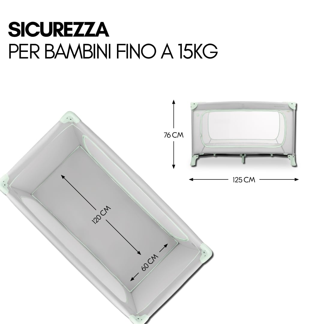 Lettino Da Viaggio Hauck Dream N Play - Pieghevole, Con Zanzariera, 120x60 Cm