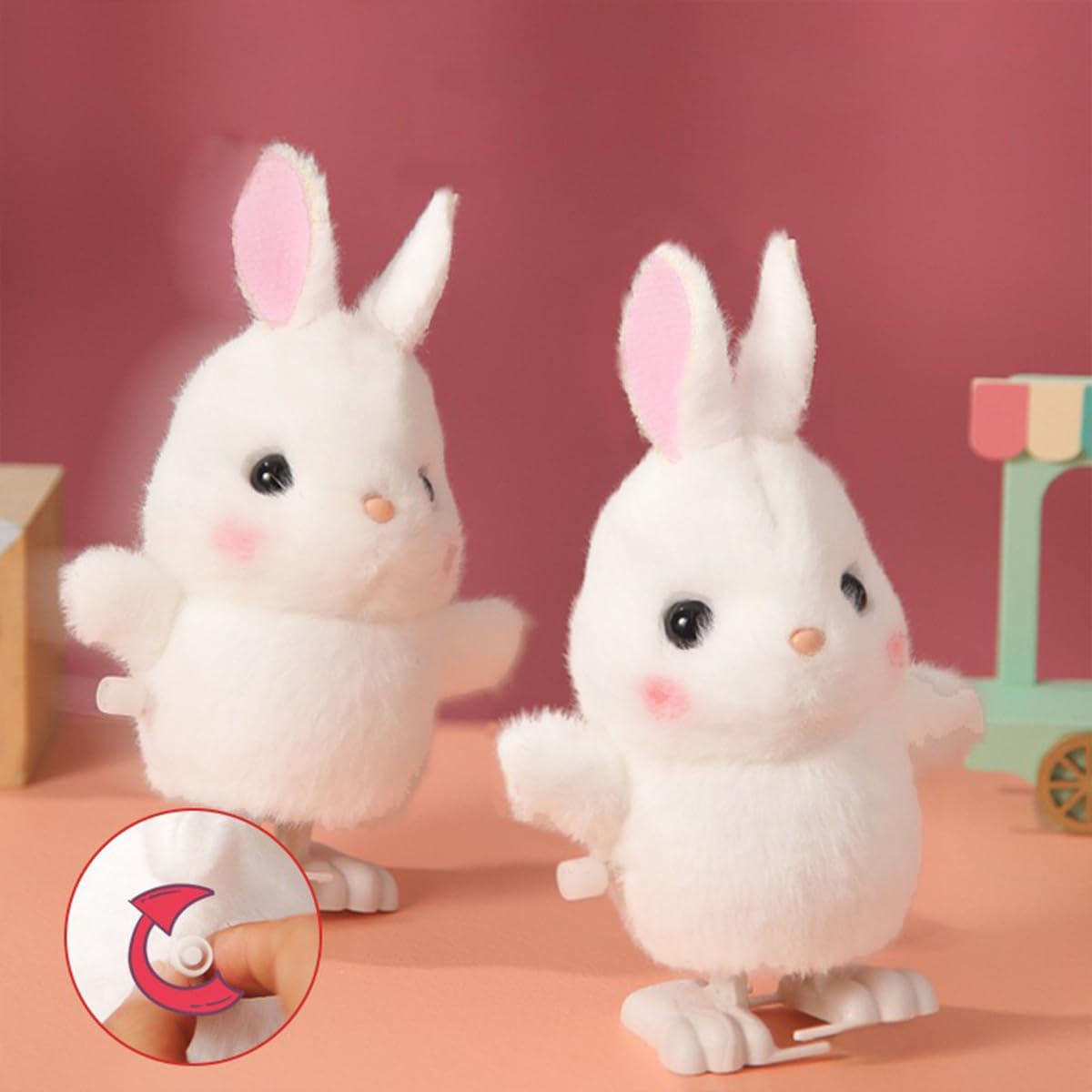 Amazon.co.jp: 子供用ゼンマイおもちゃ 歩く動物 かわいい ウサギ/クマ
