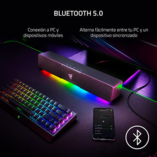 Razer Leviathan V2 X - Barra de sonido para juegos de PC (controladores de rango completo, diseño compacto para escritorio, alimentación y transmisión de audio por USB tipo C, Bluetooth 5.0) Negro - imagen 7