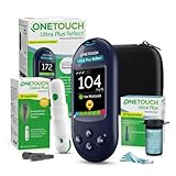 OneTouch Ultra Plus Reflect Starter Set mg/dL: 1 Blutzuckermessgerät, 40 Teststreifen, 1 Lanzettengerät und 40 Lanzetten