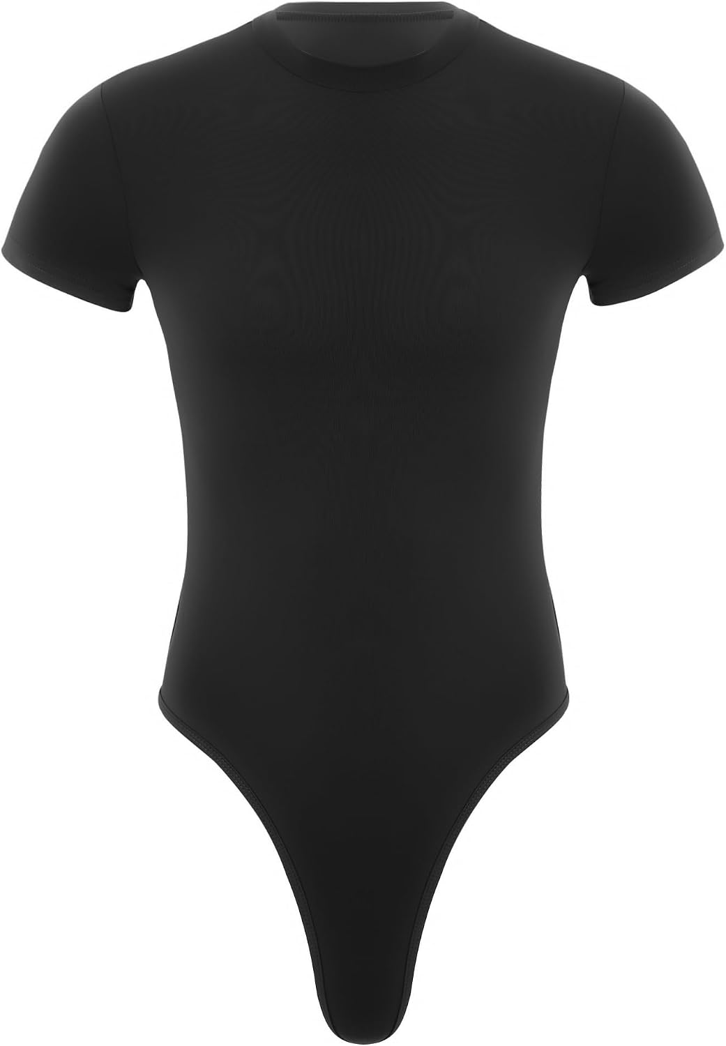 YiZYiF Sissy Men's 70D Oil Lingerie Short Sleeve Bodysuit Dance Gymnastics Leotard Jumpsuit