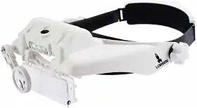 Lupa Cabeça 6 lentes 3 Leds Estética leitura eletrônica 870 - Lorben