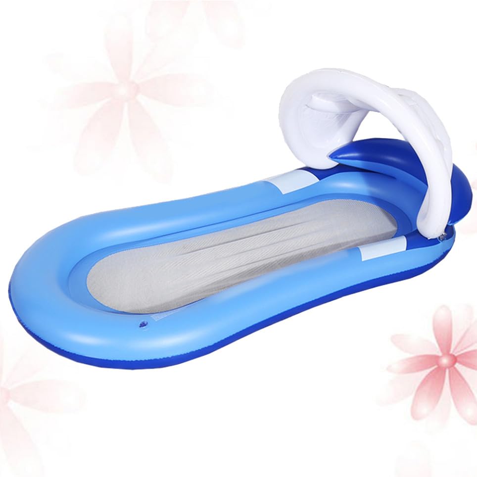 Supvox Aufblasbare Wasserhängematte mit Armlehnen aus PVC für Sommerstimmung Am Strand und See Großflächige Schwimmbett Liege mit Großer Auftriebskraft