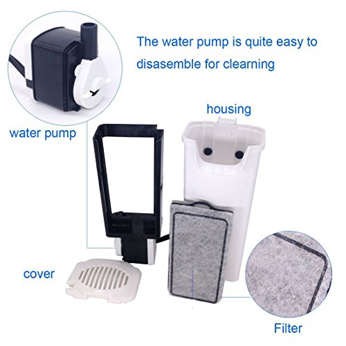 image for JackSuper Aquarium Waterfall Filter Reptiles Turtle Filter for small t