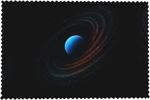 Miniatura 8 de Rectangular Placemats Set of 4, Heat Resistant Blue Planet Printed Kitchen Dining Table Mats