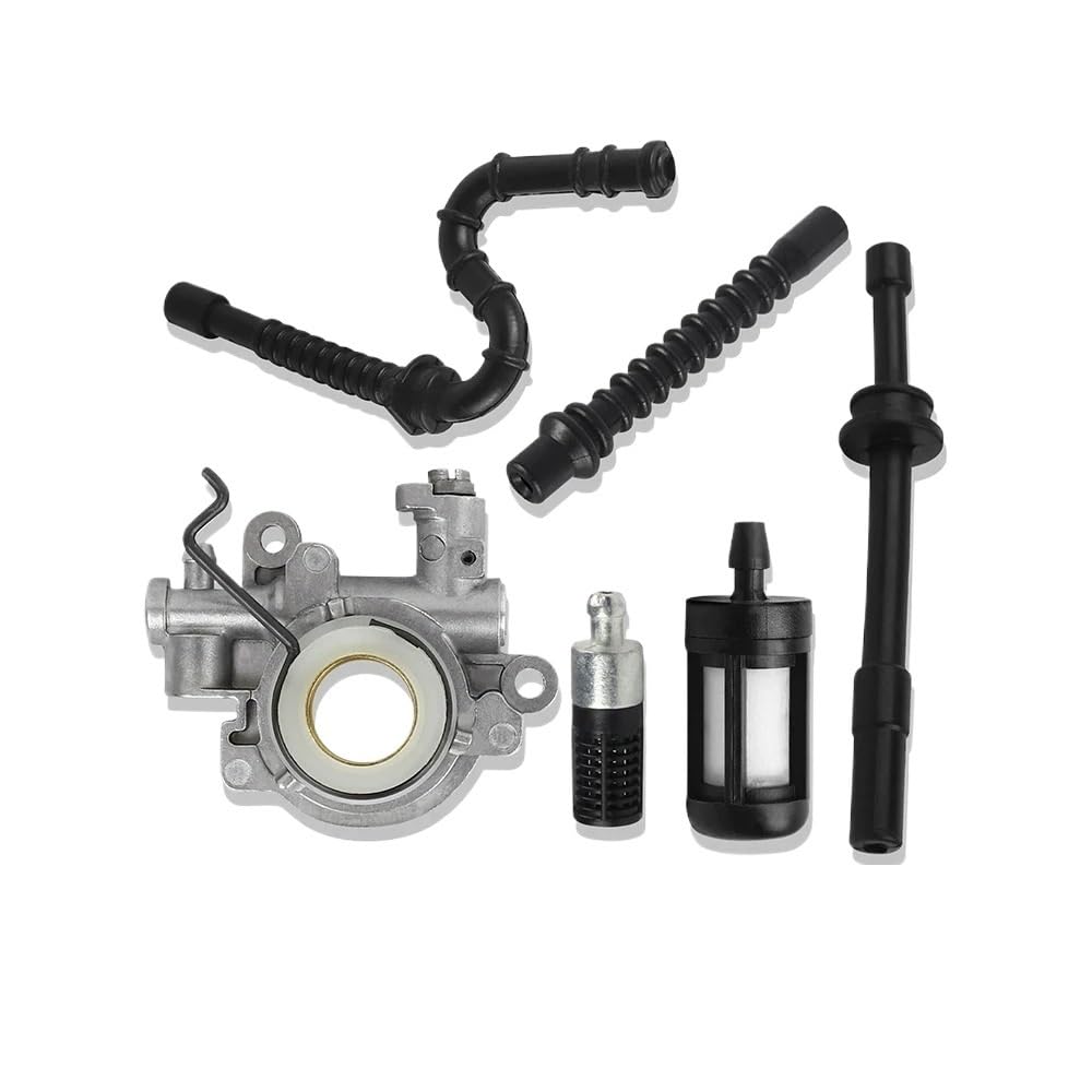 bomba de combustible moto Compatible con Stihl 029 039 MS290 MS310 MS390 MS311 1127 640 3200 3204 bomba de aceite engranaje de tornillo sin fin filtro de combustible Kit de tubo flexible de Gas