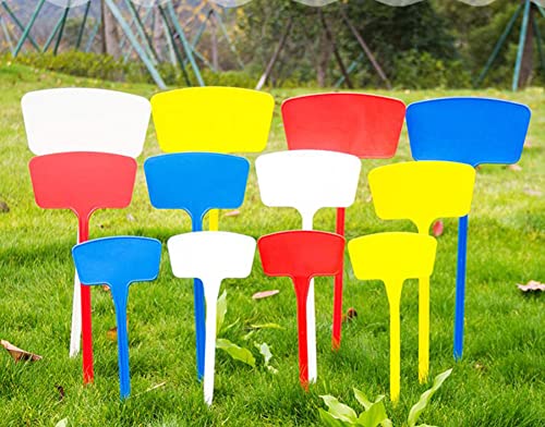 Ayiwue Etiqueta De Planta Al Aire Libre Reutilizable Extra Grande, Etiquetas De Tipo T Altura De Plástico A Prueba De Agua, Marcadores De Jardín De Viveros Durables, Hierbas (12)