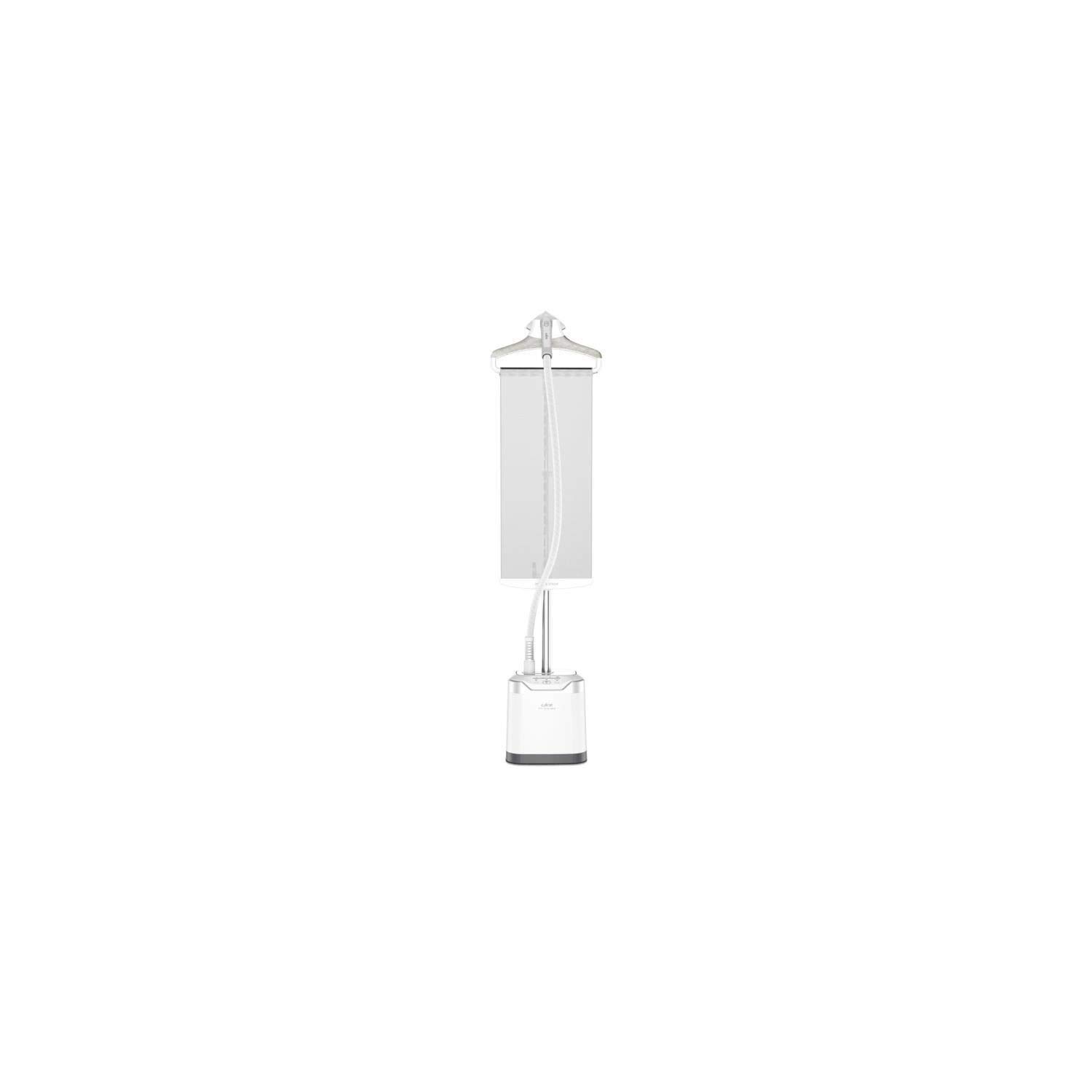 CALOR PRO STYLE CARE Défroisseur Vapeur Vertical 1800W Steamer 4 Niveaux Vapeur Chauffe en 45 sec Autonomie jusqu’à 40 min Repassage défroissage assainissant anti-bactérien Blanc et Gris IT8440C0