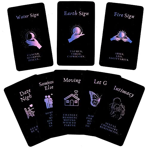 Han Yu Bowen Love Oracle Cards,Tarot Cards for Beginners Twin Flame Tarot Cards,Oracle Cards Decks with Meanings on Them Soulmate to Romantic Relationships Oracle Cards (Black (2.75“ × 4.72\") - Thumbnail 7