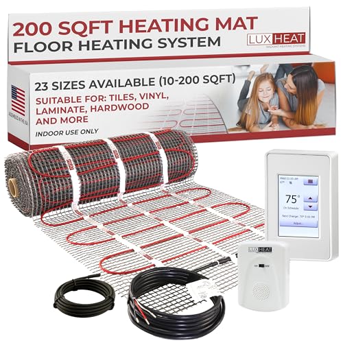 LuxHeat 200sqft Floor Heating Mat Kit - 240v Under Laminate