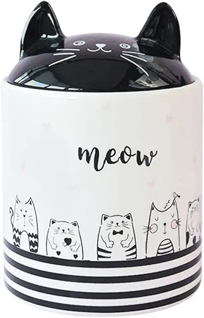 UPKOCH Cat Cookie Jar Ceramic Cookie Jar, Cat...