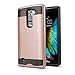 kaesar K10BRUSHEDRG Premium Dustproof Shockproof Drop Resistance Rugged Hybrid Dual Layer Armor Protective Case Cover for LG K10/LG Premier LTE - Rose Gold